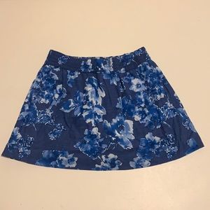 Hollister Blue Floral Mini Skirt